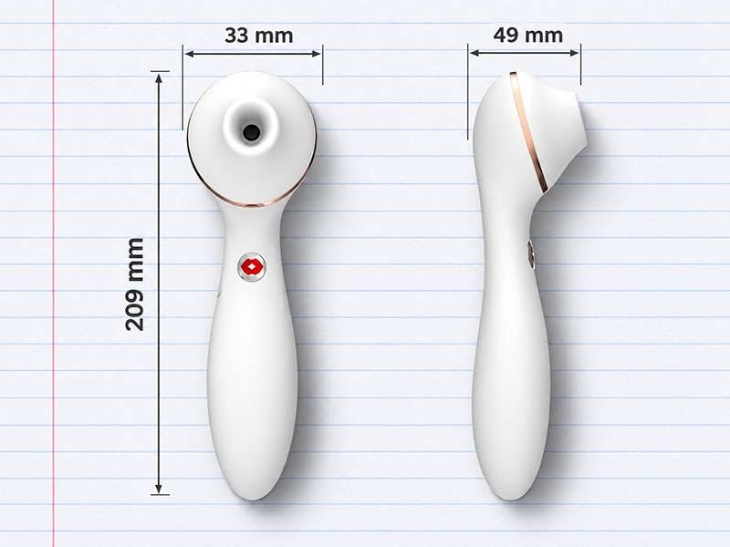 Kích thước máy rung hút Kisstoy Polly